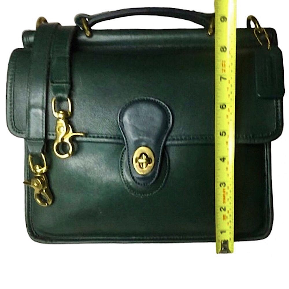 COACH WILLIS Bottle Green Top Handle Crossbody Shoulder Bag USA 9927 COA - Picture 11 of 17